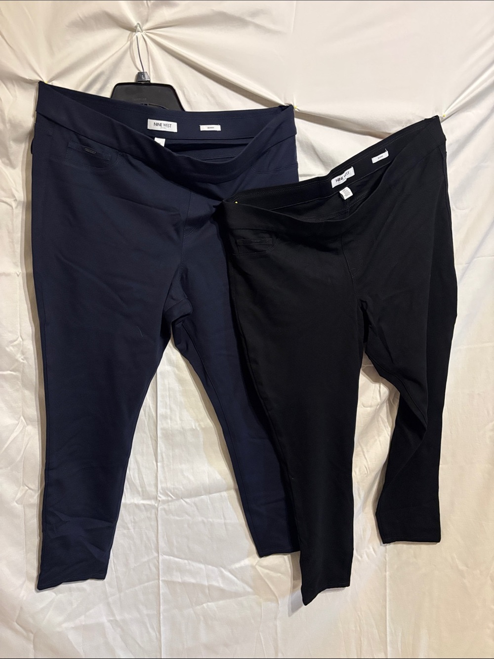 Nine West Black and Navy Ponte Leggings Duo